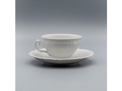 BERNADOTTE, Šálek s podšálkem čajový nízký 205 ml, bílá, Thun