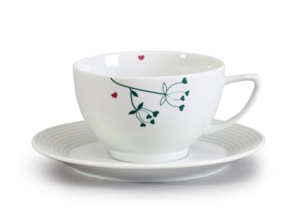 Všechno, co mám ráda, Šálek s podšálkem čajový porcelánový 240 ml, LEA, Thun