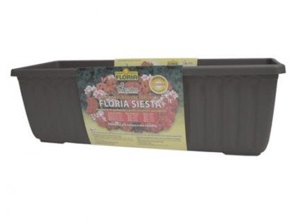 Samozavlažovací truhlík 60 cm Agro FLORIA SIESTA - antracit  Agro FLORIA SIESTA - samozavlažovací květináč antracit 60 cm
