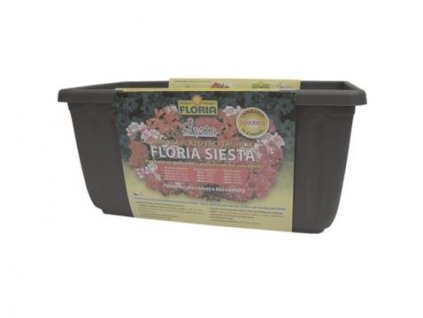 Samozavlažovací truhlík 40 cm Agro FLORIA SIESTA - antracit  Agro FLORIA SIESTA - samozavlažovací květináč antracit 40 cm