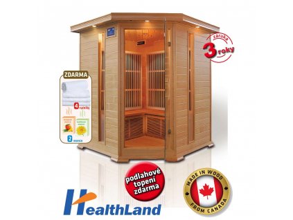 HEALTHLAND DeLUXE 4005 Carbon rohová infrasauna