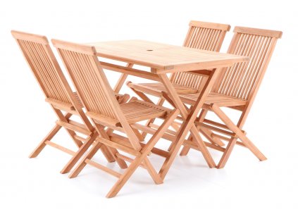 Stolová sestava TEAK POHODA SET 4 ROZBALENO