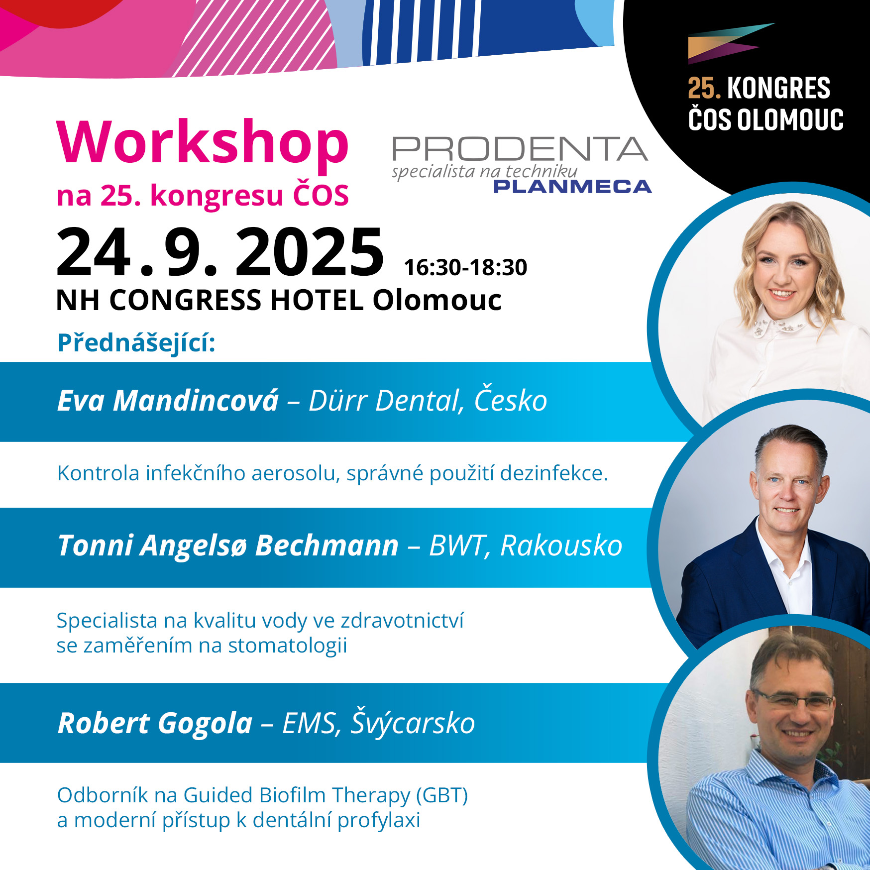 Workshop – 25. kongres České ortodontické společnosti - 24.9. 2025