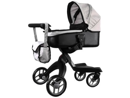 hluboky kocarek pro panenky Alice 4544 sedy
