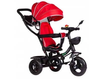 Ecotoys dětská tříkolka s otočným sedadlem 2v1 červená