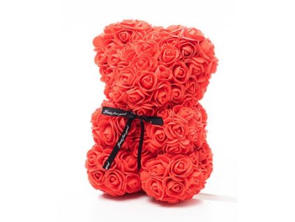 Medvídek z růží červený Rose Bear 25 cm