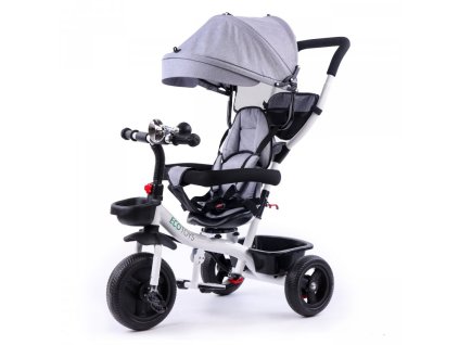 SMONTOVÁNO Ecotoys dětská tříkolka s otočným sedadlem S360 šedá