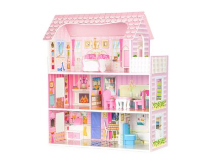 Ecotoys domecek pro panenky ruzovy