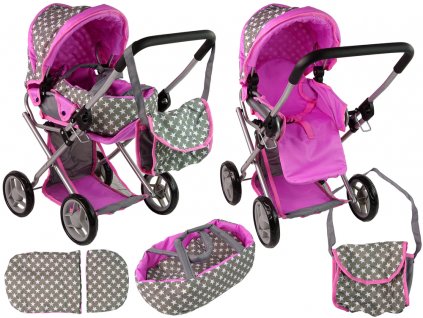 detsky kocarek Alice 9346D sedo ruzova