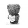 Medvídek z růží šedý s bílým srdcem Rose Bear 60 cm