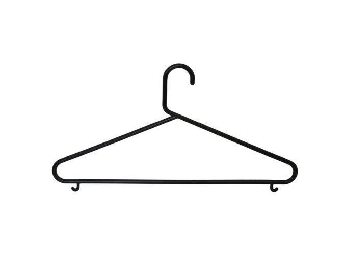 Plastové ramínko černé 43,5cm