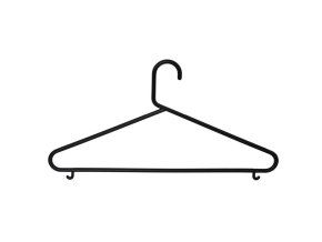 Plastové ramínko černé 43,5cm