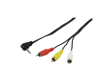 JACK 3.5mm 4PIN na 3*CINCH AV kábel