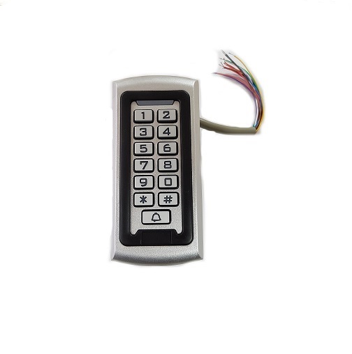 GB, Čína RFID kovový vodeodolný prístupový systém + klávesnica, 2000 užívateľov