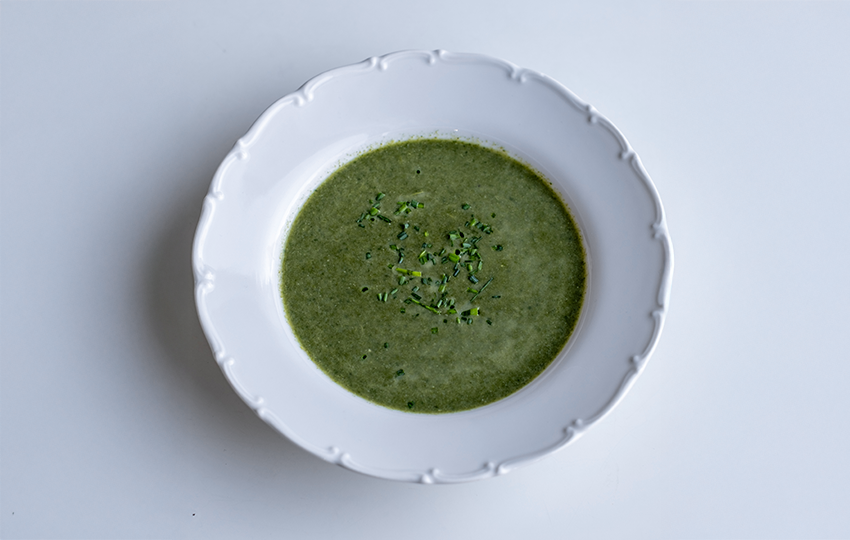 Špenátová polievka z čerstvého špenátu