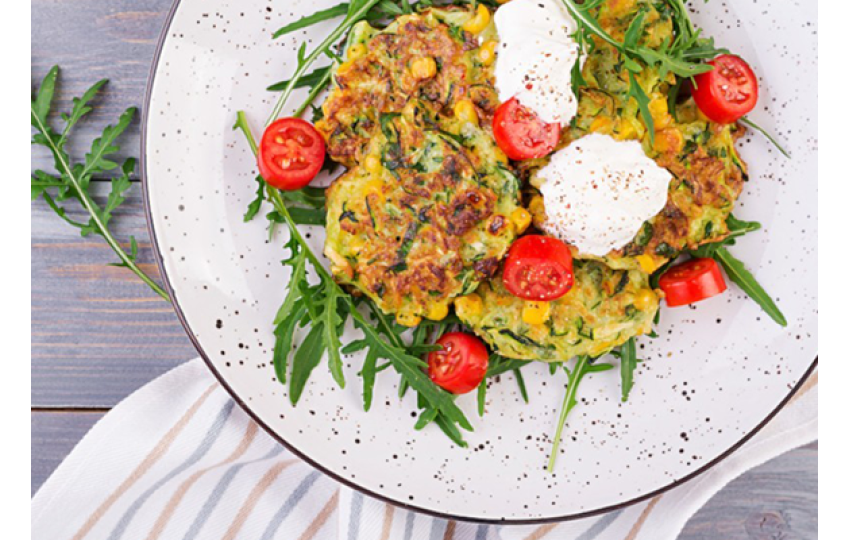 Cuketovo-brokolicové bramboráčky z Prodietix bylinkové omelety