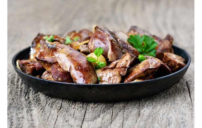 Restovaná hydinová pečeň