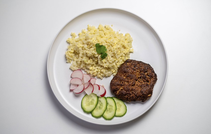 Karfiolový mozoček s proteínovou žemľou