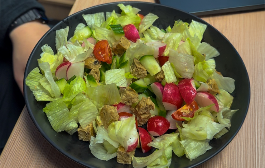 Míchaný salát s veggie burgerem