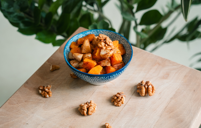 Pečená dýně s jablky a skořicí