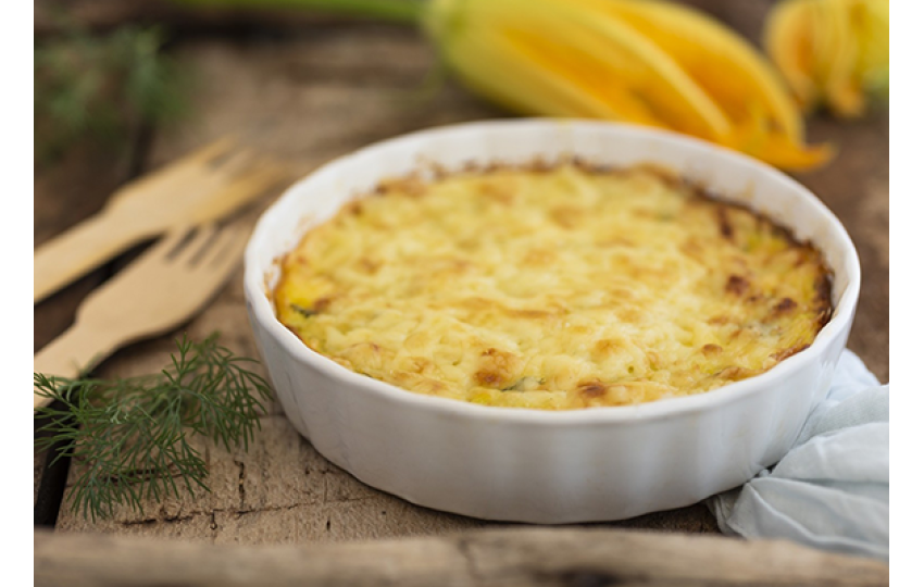 Zapečená omeleta s cuketou