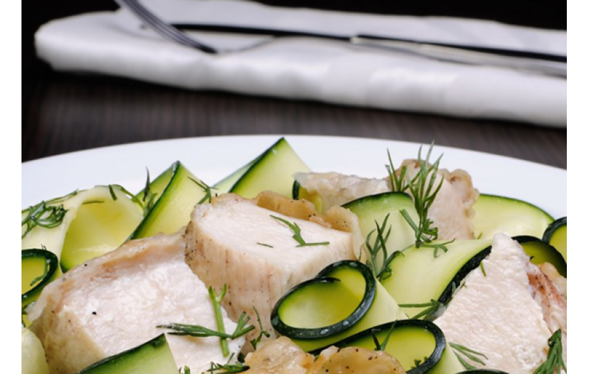 Pošírované kura na bylinkách