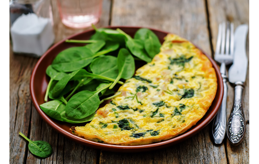 Špenátová omeleta