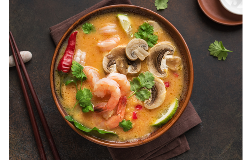Thajská polévka Tom yam goong