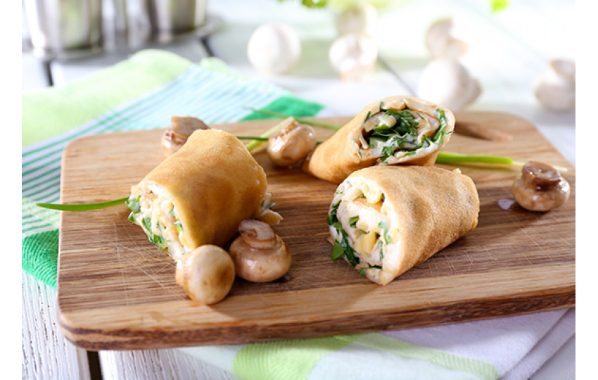 Wrap se zeleninou a žampiony