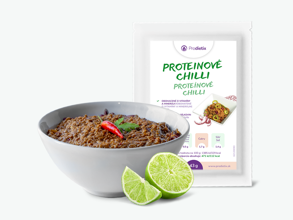 hlavní jídlo - prodietix | proteinové chilli | 34 g |