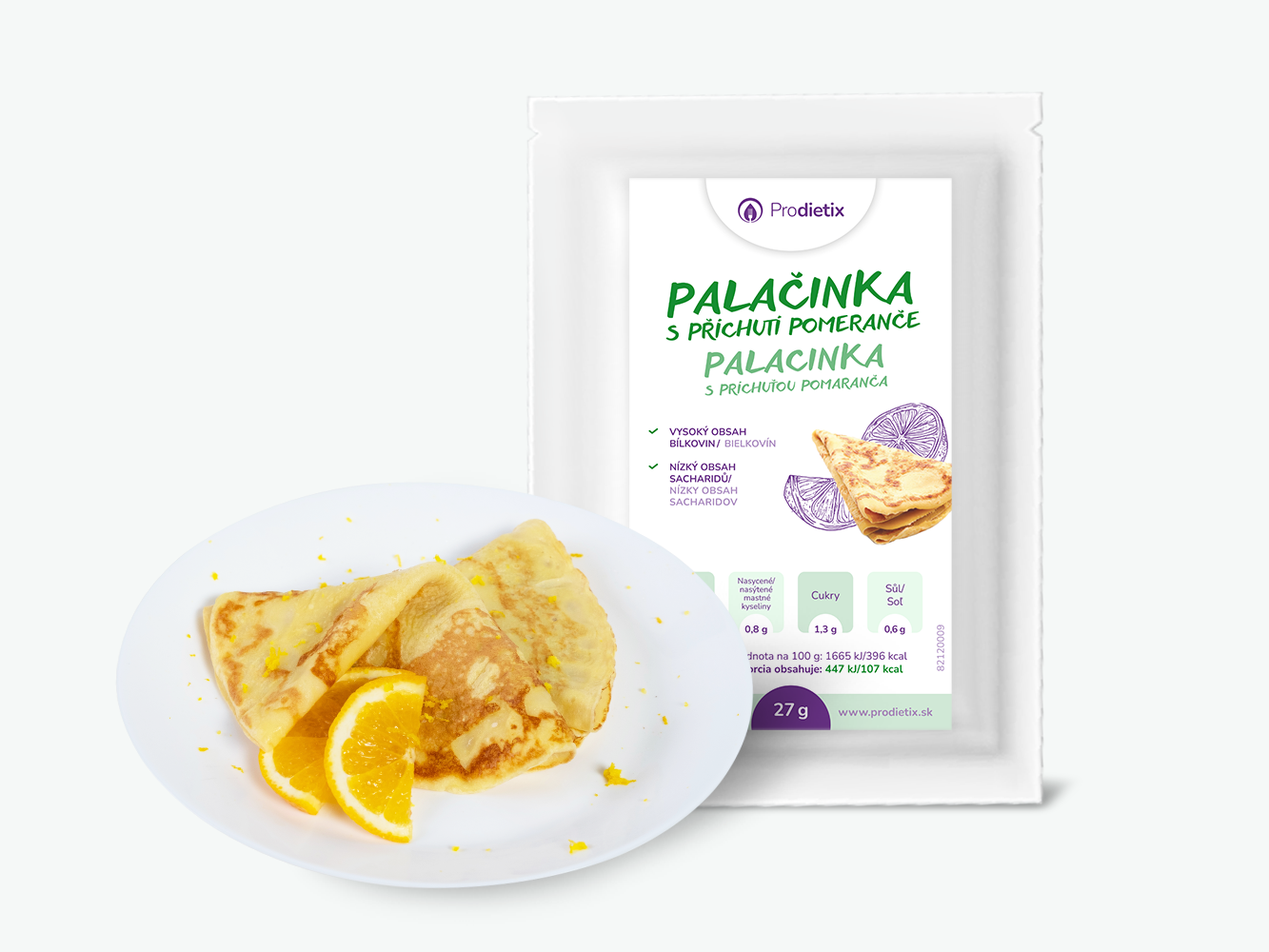 proteinová prodietix | palačinka s příchutí pomeranče | 27 g