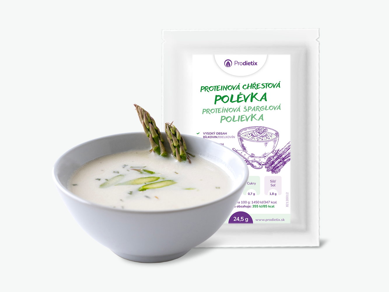 prodietix | proteinová chřestová polévka | 25 g