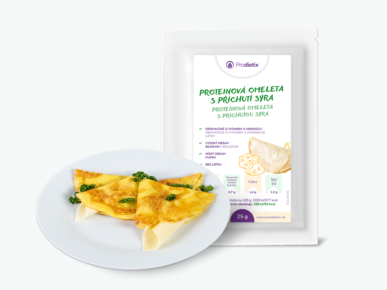proteinová prodietix | proteinová omeleta s příchutí sýra | 25 g