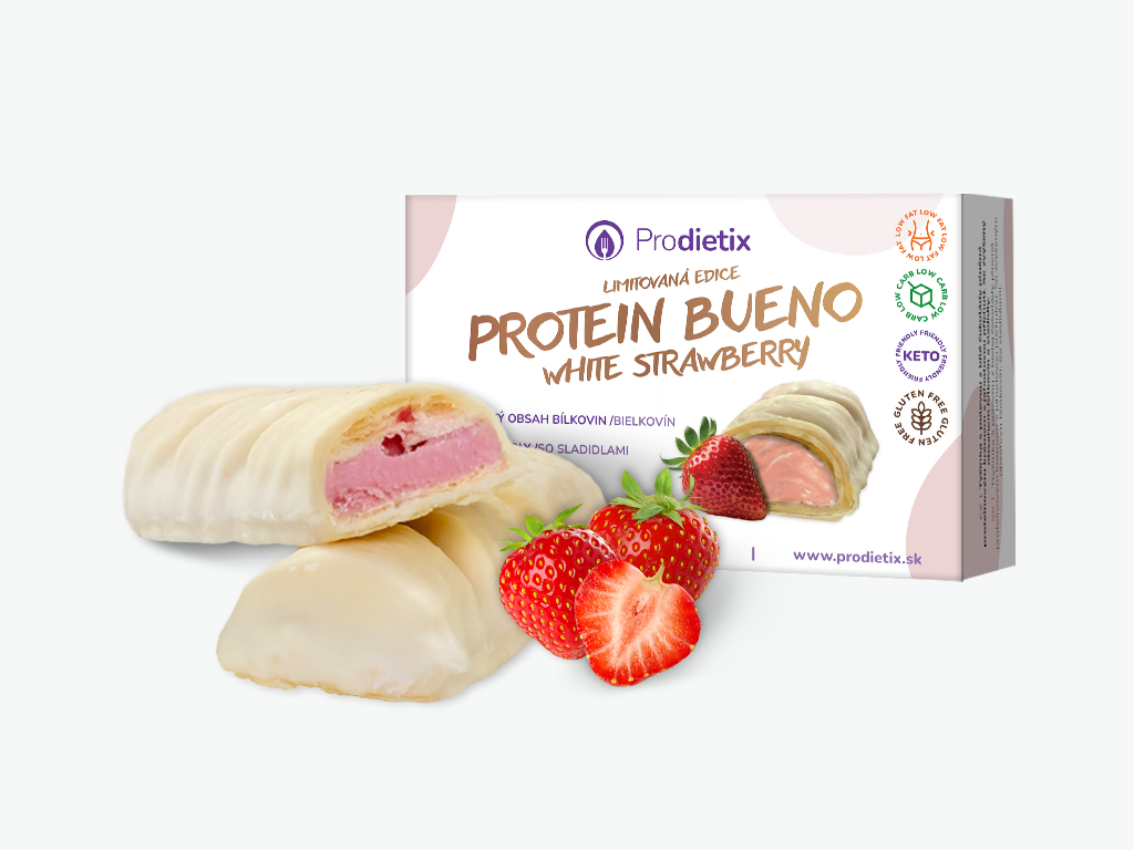 prodietix | protein bueno (baleno po 3 porcích) | 90 g | white strawberry