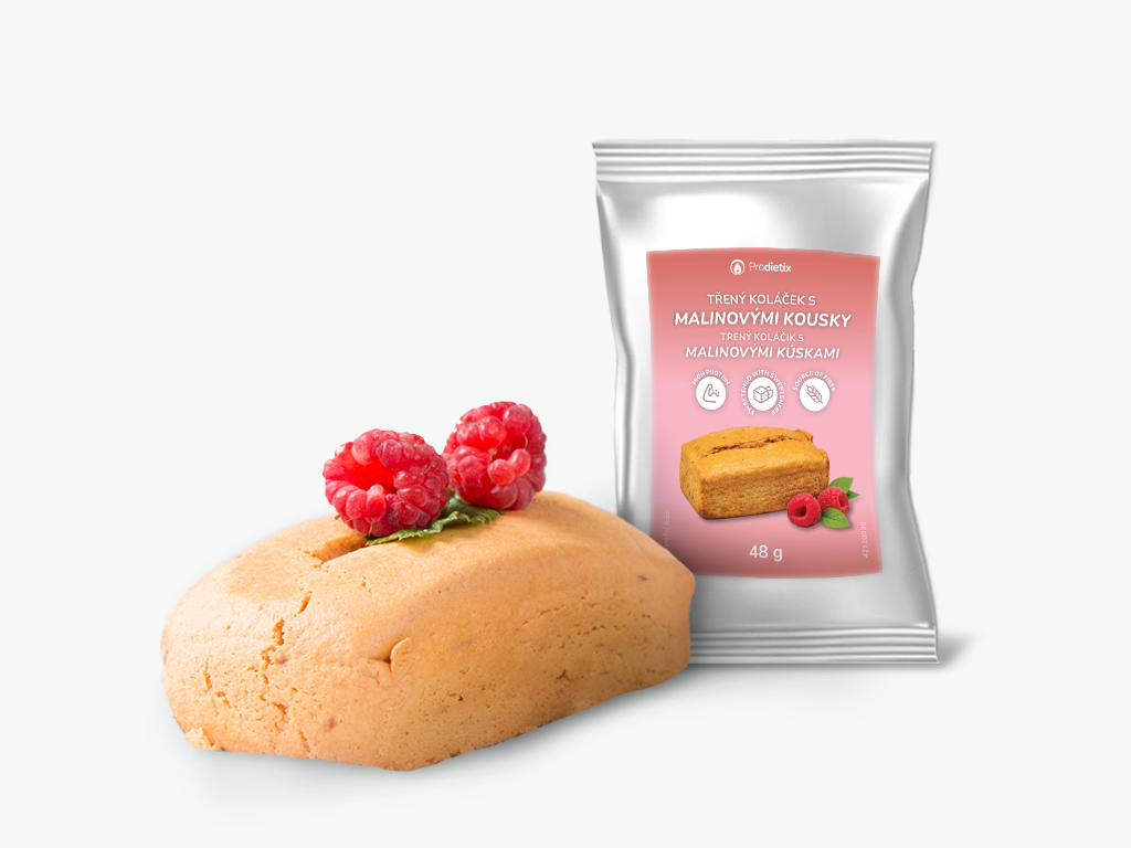 prodietix | třený koláček s malinovými kousky | 47 g
