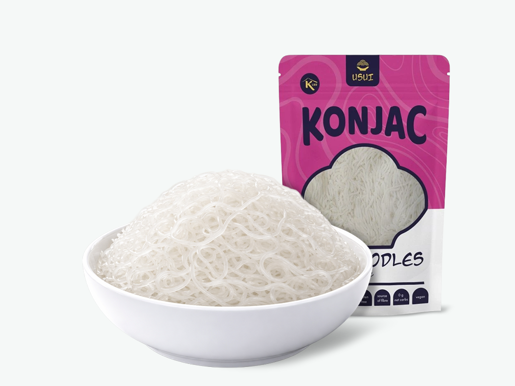proteinové konjac hair noodles