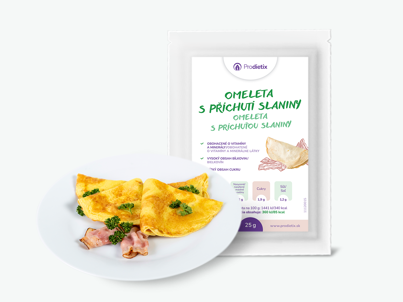 proteinová prodietix | omeleta s příchutí slaniny | 25 g