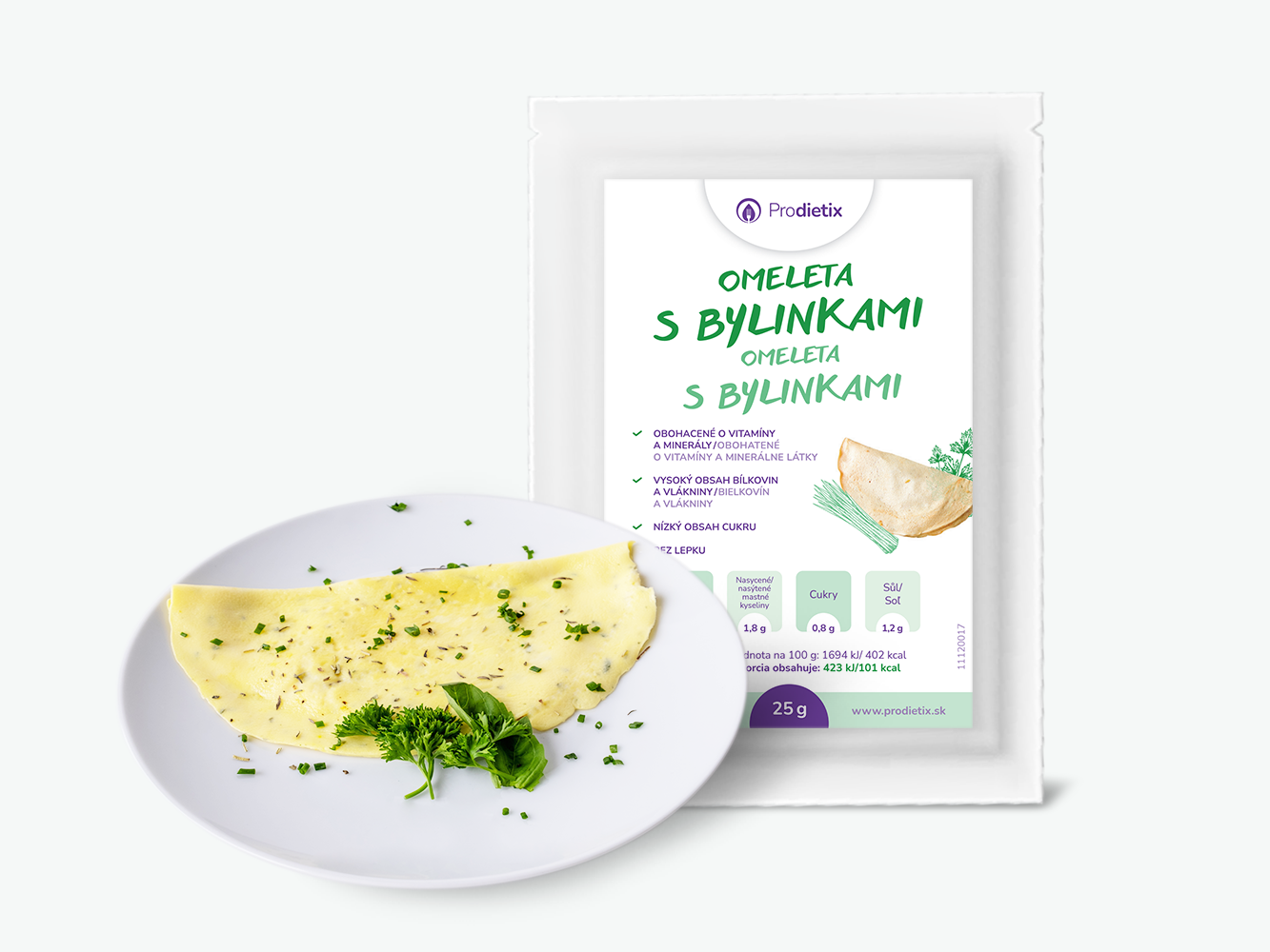 proteinová prodietix | omeleta s bylinkami | 25 g