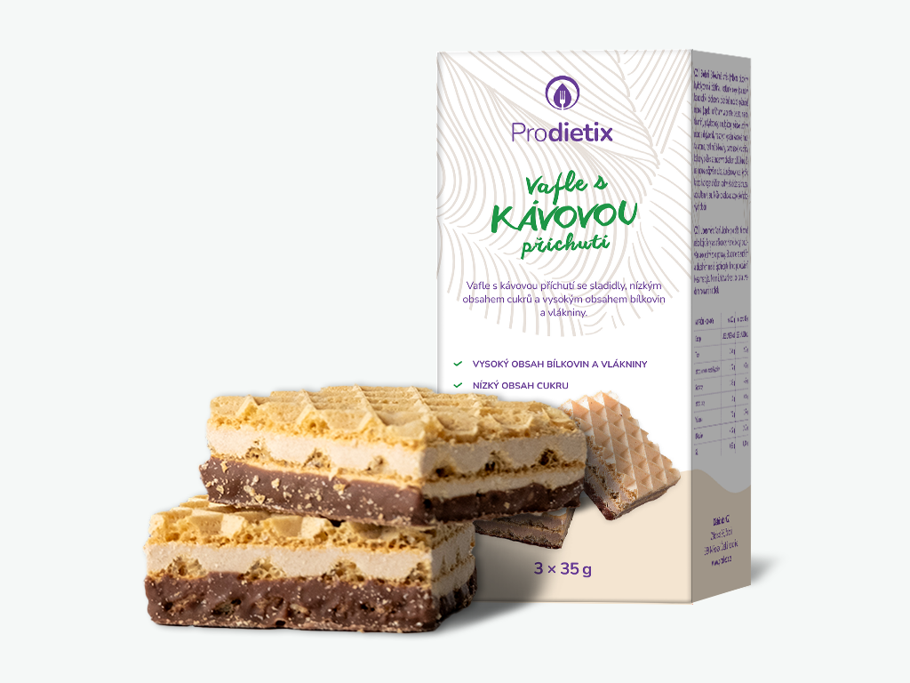 proteinové prodietix | vafle s kávovou příchutí (baleno po 3 porcích) | 105 g