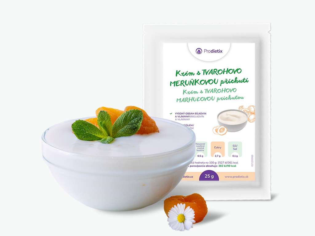 proteinový prodietix | krém s tvarohovo meruňkovou příchutí | 25 g