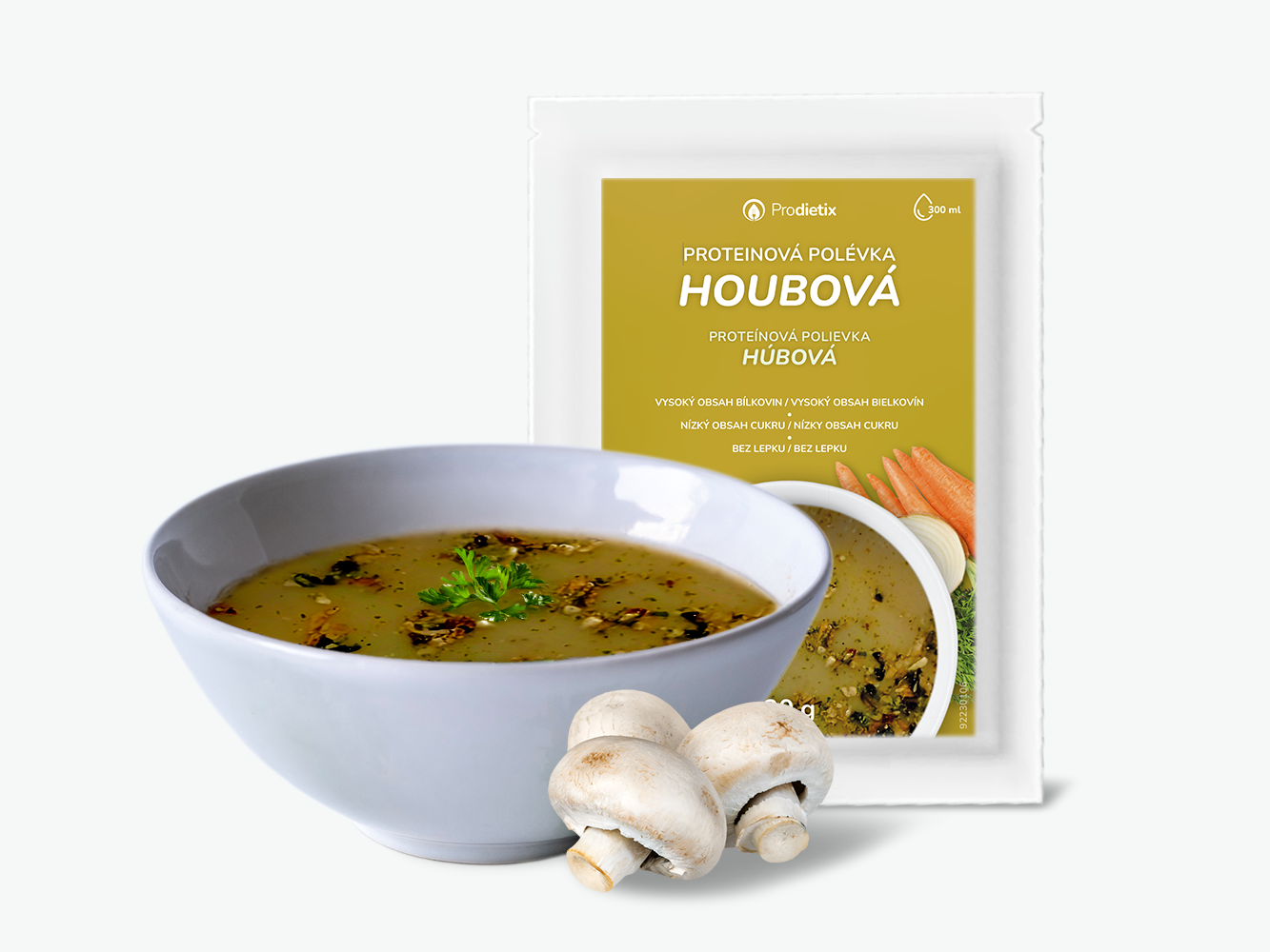 prodietix | proteinová polévka houbová | 30 g