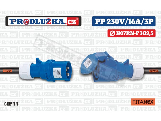 PP 230V 16A IP44 TITANEX