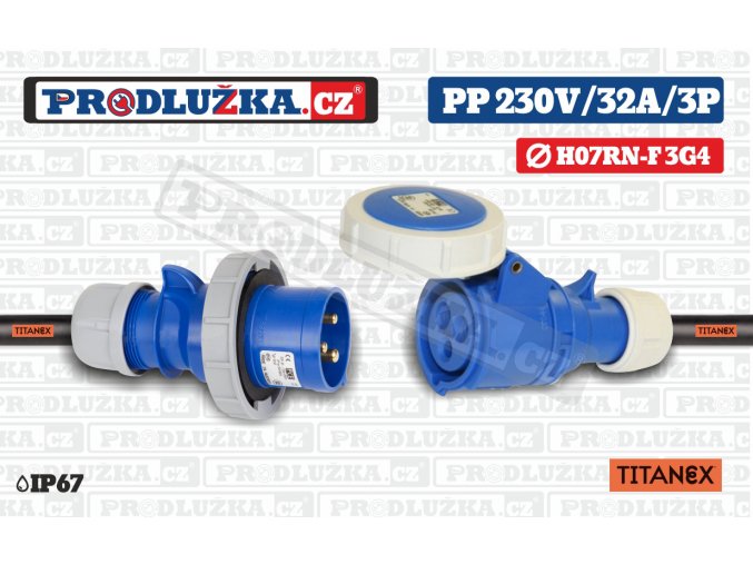 PP 230V 32A IP67 3P TITANEX