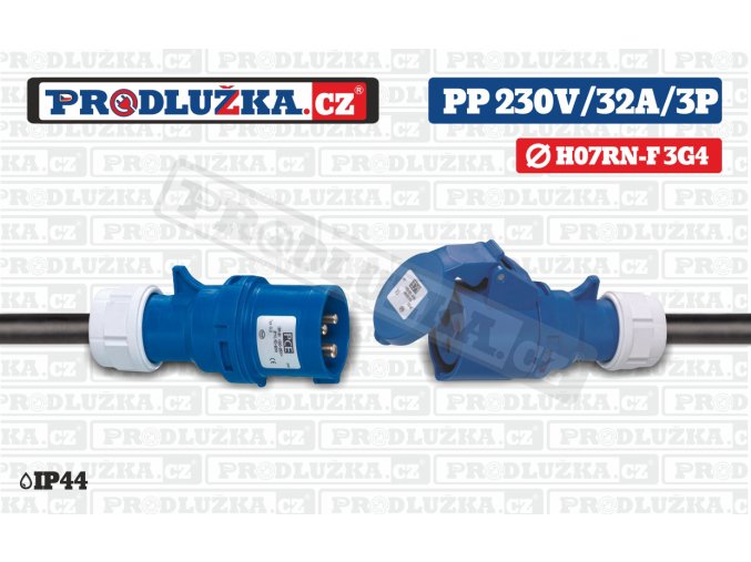 PP 230V 32A IP44 3P 4