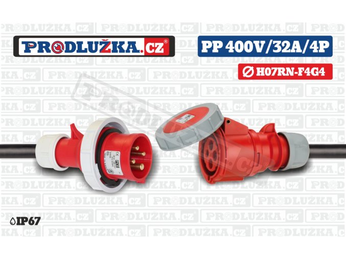 PP 400V 32A IP67 4P 4