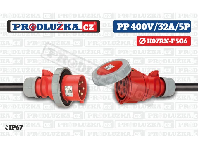 PP 400V 32A IP67 5P 6