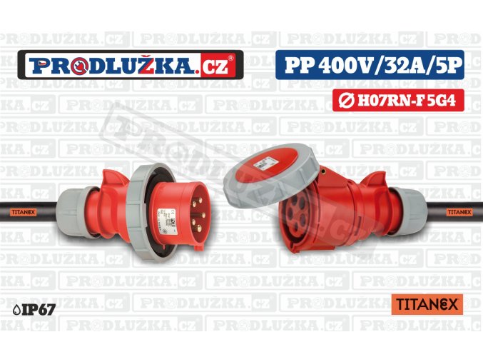 PP 400V 32A IP67 5P 4 TITANEX