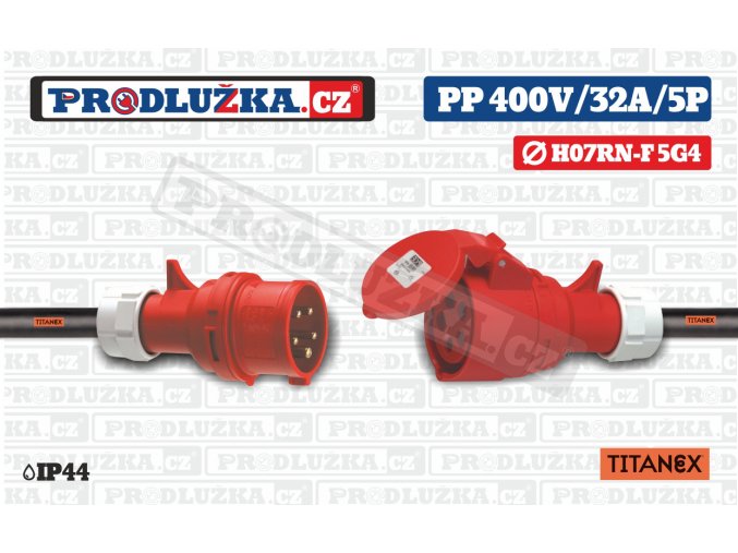 PP 400V 32A IP44 5P TITANEX