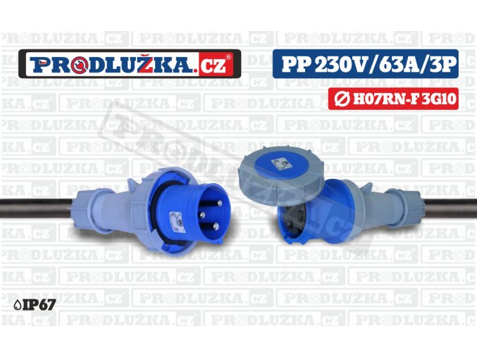 PP 230V 63A IP67 3P 10