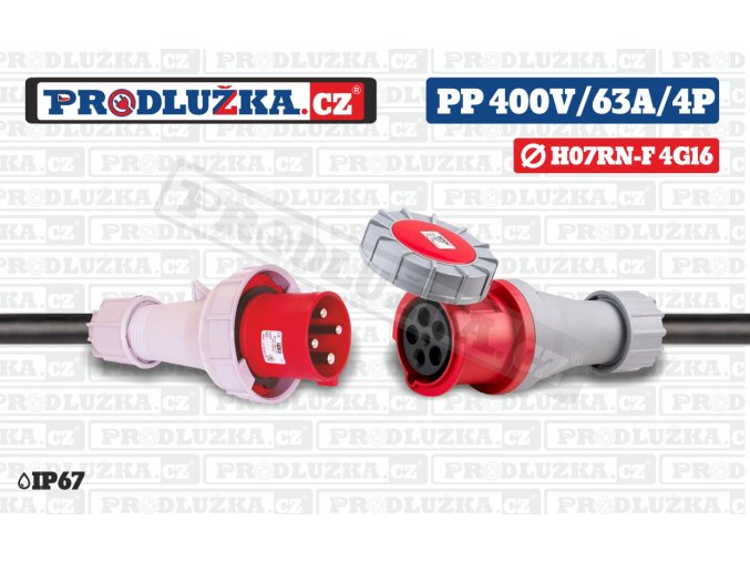 PP 400V 63A IP67 4P 16